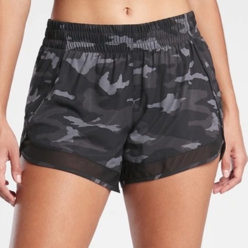 NWT Athleta Camo Printed Mesh Racer Run Short 4" Plus Size 3X Recycled Poly